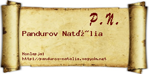 Pandurov Natália névjegykártya
